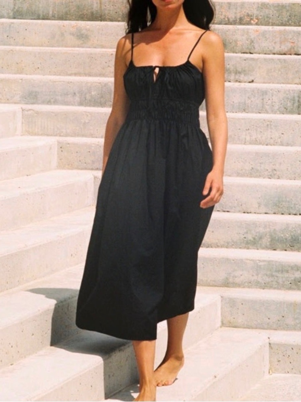 Ciao Lucia Gabriela Dress in Black Cotton size L - Picture 2 of 5